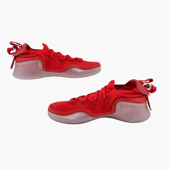 Louboutin Arpoador Drawstring Sock Sneaker Red Suede Size 40 US 10 Women Low Top - Picture 10 of 15